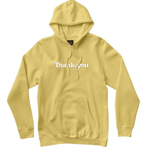 Mikina Thank you Embroidered Center L.Yellow