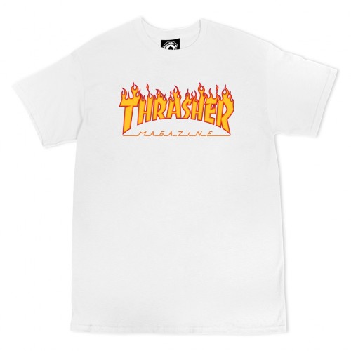 T-Shirt Thrasher Flame White