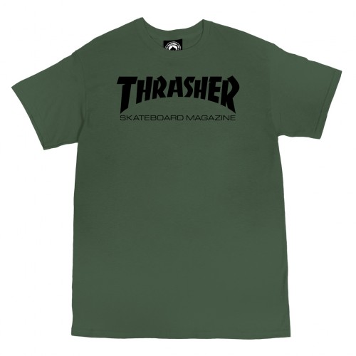 Triko Thrasher Skate Mag Army Green
