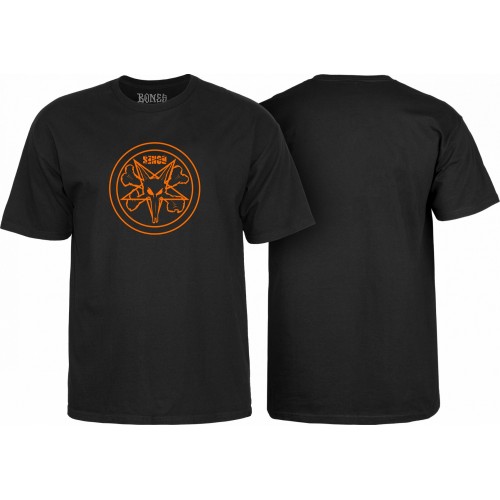 BONES WHEELS Pentagram T-shirt Black