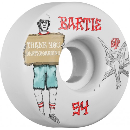BONES STF Pro Bartie Thank You 54x32 V1 Skateboard Wheel 83B 4pk