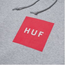 HUF Essentials Box Logo Hoodie šedá