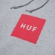 HUF Essentials Box Logo Hoodie šedá