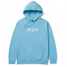 HUF Essentials OG Logo Hoodie světle modrá