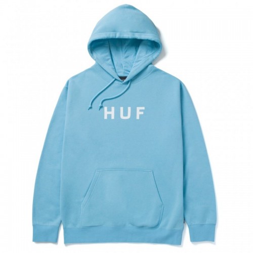 HUF Essentials OG Logo Hoodie světle modrá