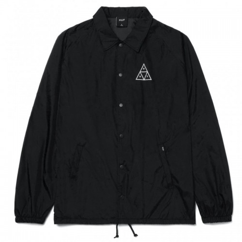 HUF Essentials Triple Triangle Coaches Jacket černá