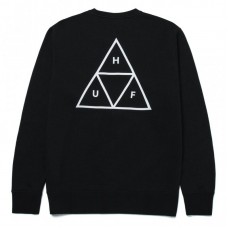 HUF Essentials Triple Triangle Crew černá