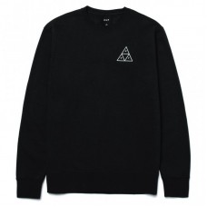 HUF Essentials Triple Triangle Crew černá