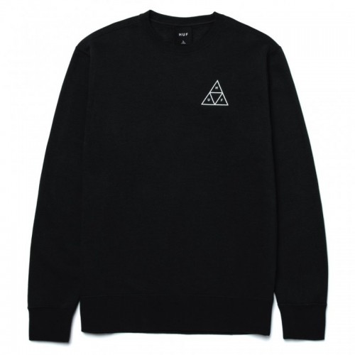 HUF Essentials Triple Triangle Crew černá