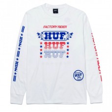 HUF Factory Rider Longsleeve white