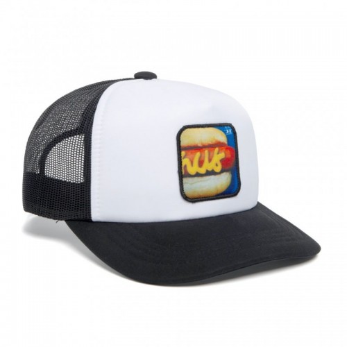 HUF Hot Dog Trucker Snapback Cap černá