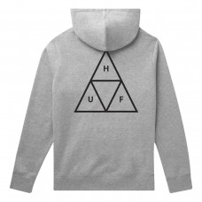 HUF Essentials Triple Triangle Hoodie šedá