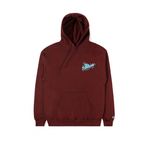 Hoodie The Hundreds Pop Slant burgundy