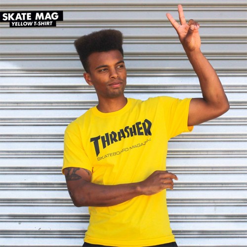 T-Shirt Thrasher Skate Mag Yellow