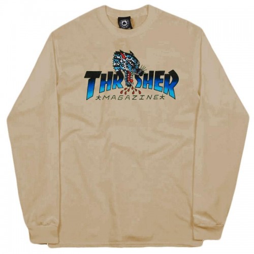 T-Shirt Thrasher Leopard L/S Sand Holiday 2020