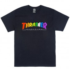 Triko Thrasher Rainbow Black Holiday 2020