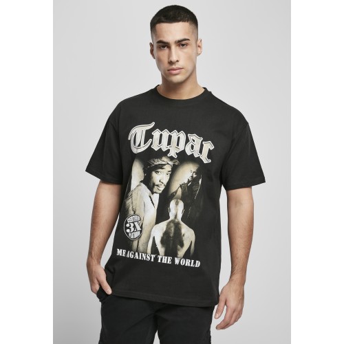 Urban Classics Tupac MATW Sepia Oversize Tee černé