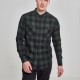 Urban Classics Checked Flanell Shirt černá / tmavě zelená