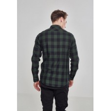 Urban Classics Checked Flanell Shirt černá / tmavě zelená