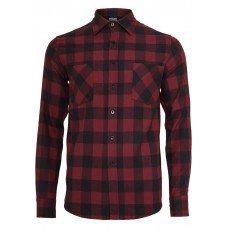 Urban Classics Checked Flanell Shirt černá / vínová