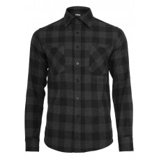 Urban Classics Checked Flanell Shirt black / charcoal