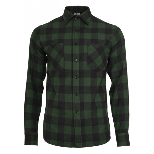 Urban Classics Checked Flanell Shirt black / forest