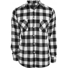 Urban Classics Checked Flanell Shirt černá / bílá