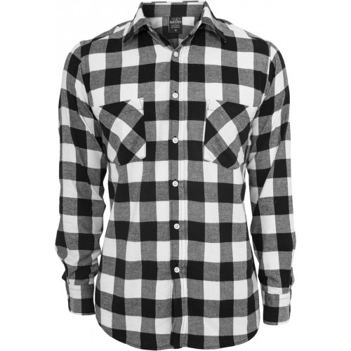 Urban Classics Checked Flanell Shirt black / white