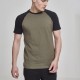Urban Classics Raglan Contrast Tee olive / black