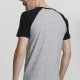 Urban Classics Raglan Contrast Tee šedé / černé