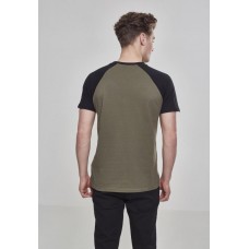 Urban Classics Raglan Contrast Tee olivové / černé