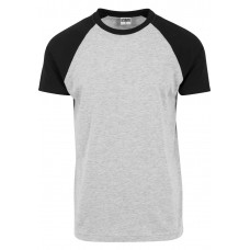 Urban Classics Raglan Contrast Tee šedé / černé