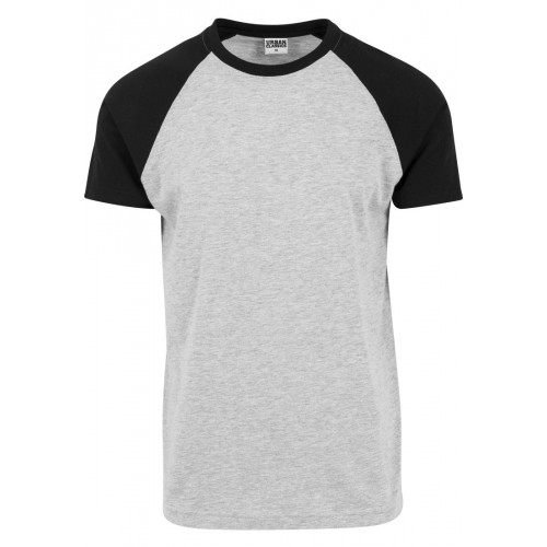 Urban Classics Raglan Contrast Tee šedé / černé