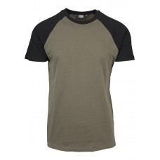 Urban Classics Raglan Contrast Tee olivové / černé