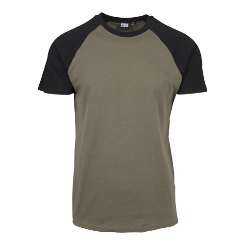 Urban Classics Raglan Contrast Tee olive / black
