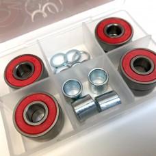 Set of bearings Ambassadors ABEC 7 Red + 8x washers / 4x spacers