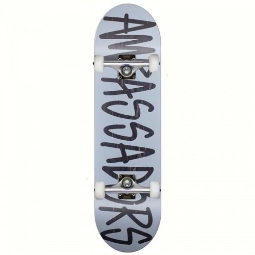 Skateboard Ambassadors Script Grey 8.125 x CO - AMB