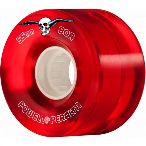 Kolečka Powell Peralta H2 CLEAR CRUISER 55MM 80A RED 4PK