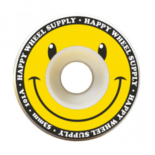 Kolečka HAPPY WHEELS Big Face 53mm 101a Yellow