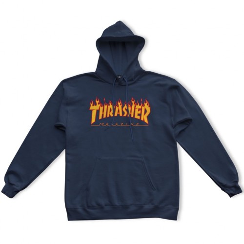 Thrasher mikina Flame Hoody Blue