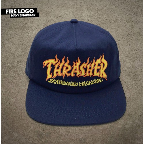 Kšiltovka Thrasher Fire logo navy