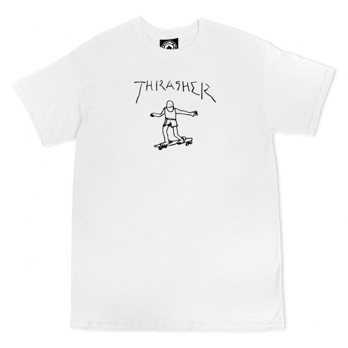 Thrasher triko Gonz logo White