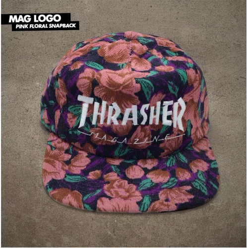 Kšiltovka Thrasher Mag logo FLORAL