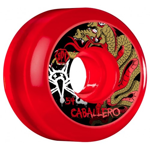 Kolečka BONES WHEELS Caballero Dragon Wheel SPF Clear Red 54mm 84b