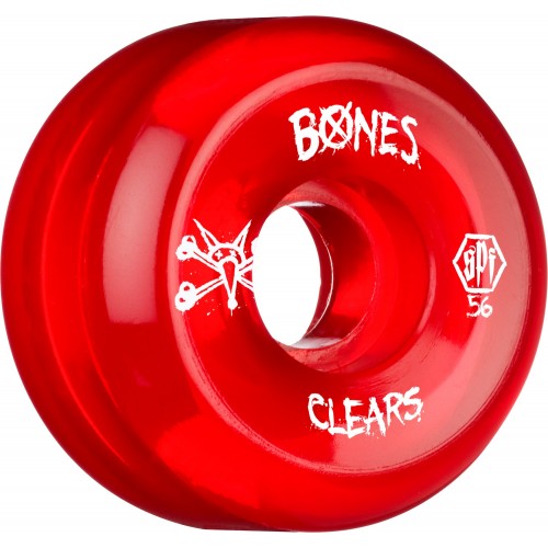 Kolečka BONES WHEELS SPF Clear Red 56mm P5