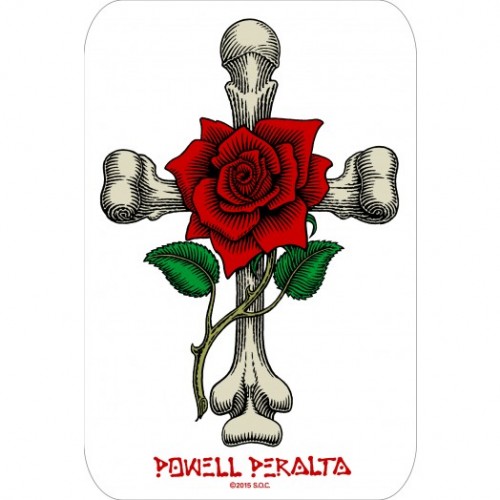 Powell Peralta Rose Cross Sticker 10 x 15,5 cm