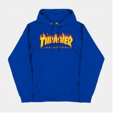 Mikina Thrasher Flame hood Royal Blue