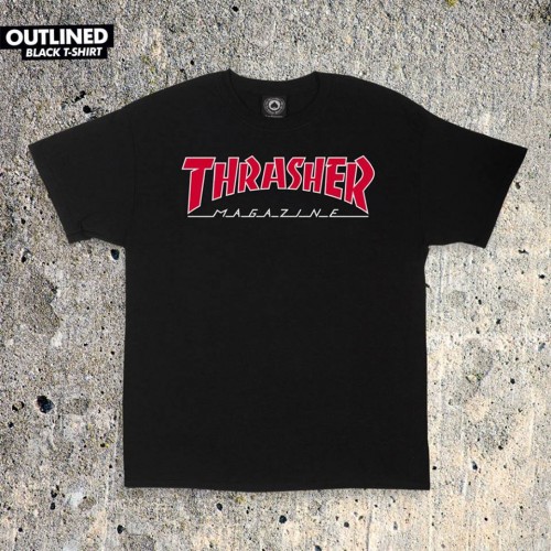 Thrasher OUTLINED T-SHIRT Black