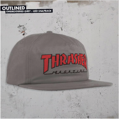 Kšiltovka Thrasher BTS 19 Outlined Snapback Gray/Red