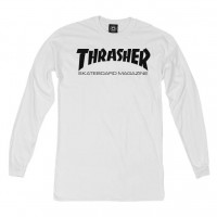 Triko s dlouhým rukávem Thrasher Skate Mag L/S white